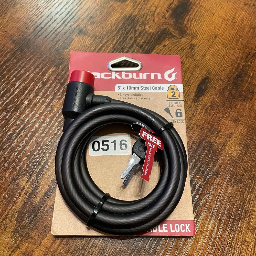 ✅Blackburn 5ft x 10mm Steel Cable Bike Bicycle Lock Security 2/5 #️⃣0516